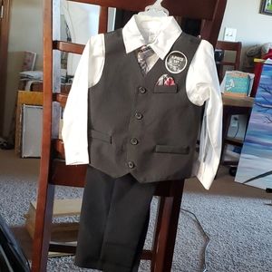 4 piece 3T pinstriped suit